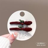  Kẹp tóc đỏ đun cherry 