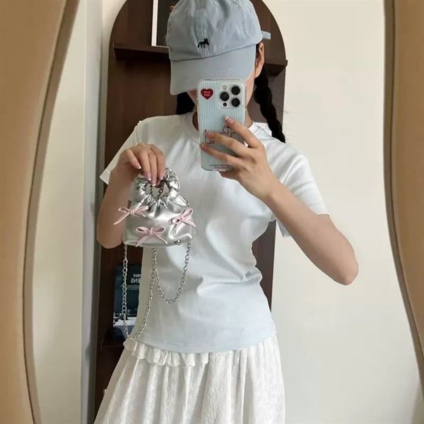  Túi mini quai dúm mix nơ 