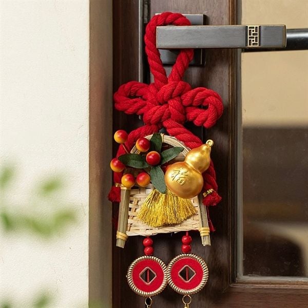  Dây treo bện thừng hồ lô decor Tết 