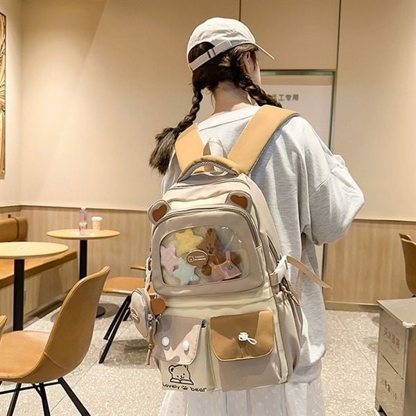  Balo charm Teddy sao 45x30x15cm 