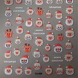  Sticker dán móng Ông già Noel tuần lộc mũi nổi 