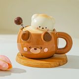  Cốc gấu kem gấu 500ml 