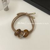  Chun buộc tóc 3 ngọc vòng 