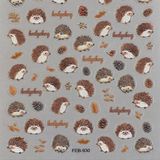  Sticker dán móng nhím nâu 