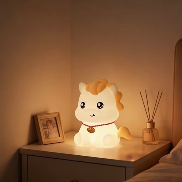  Đèn ngủ bé ngựa đeo vòng 
