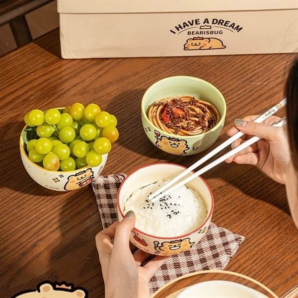  Set 5 bát con Bear is Bug 