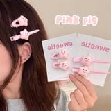  Set 2 kẹp sao béo heo hồng 