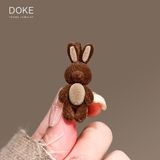  Kẹp tóc gấu thỏ lông nâu 