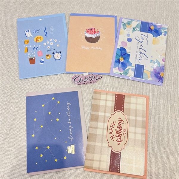  Thiệp gập đơn giản kèm bao thư LUX 