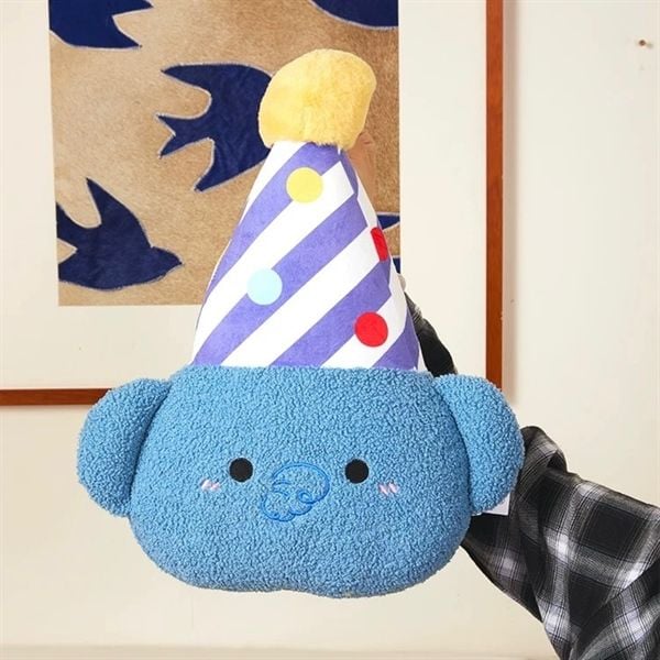  Voi bông dẹt mũ kẻ 45cm 