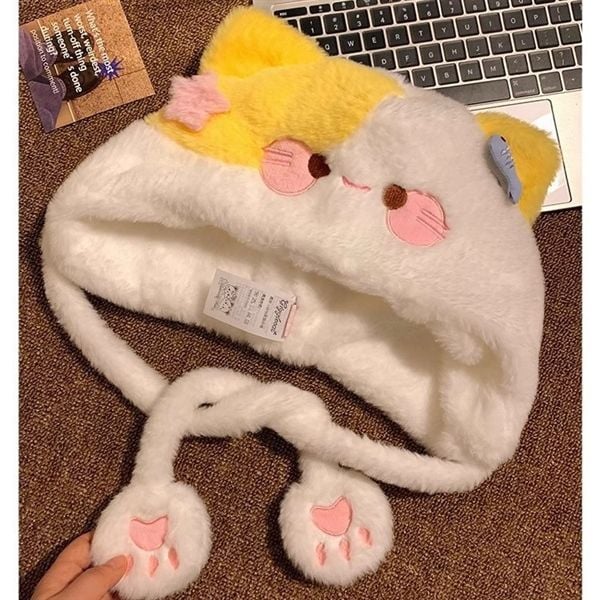  Mũ bông mèo cá 