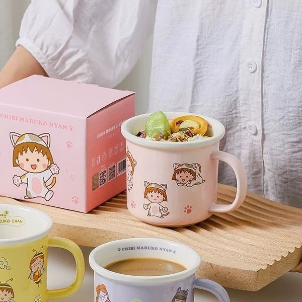  Cốc sứ Maruko + thìa cán tròn 340ml 