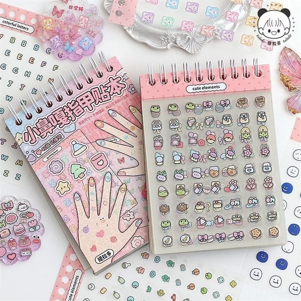  Sổ lò xo Sticker dán móng 40 tờ Telado 