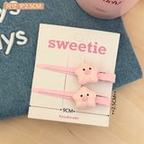  Set 2 kẹp sao béo heo hồng 