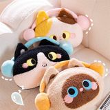  Gối kèm chăn mèo đeo bịt tai 30cm 
