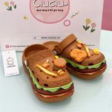  Dép cross Hamburger charm fastfood 