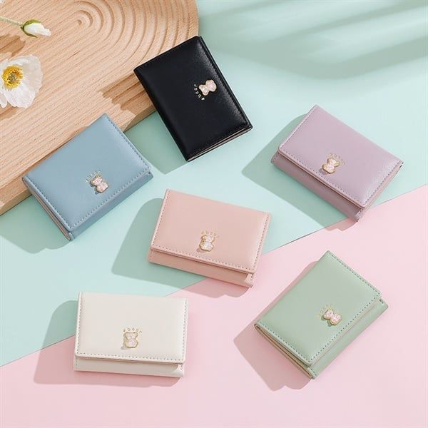  Ví da gấu bear kim cương 