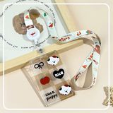  Dây đeo thẻ nhựa trong cún 6 ô 