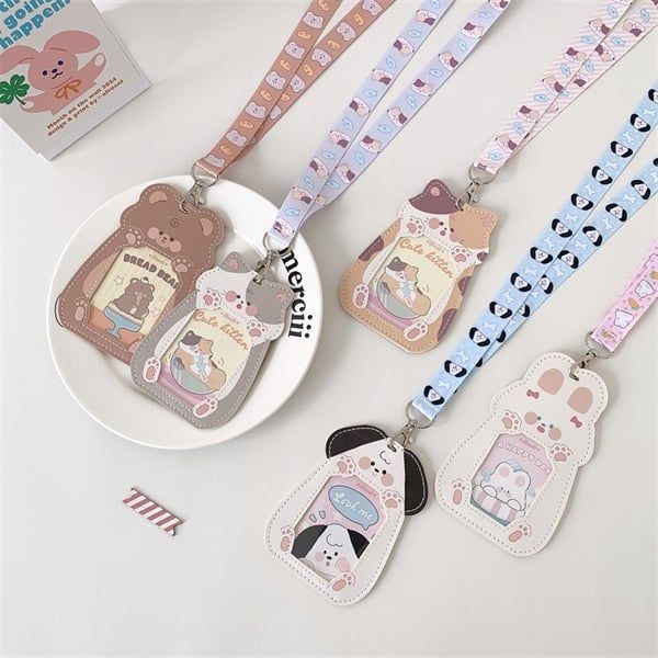  Dây đeo thẻ da Animal 
