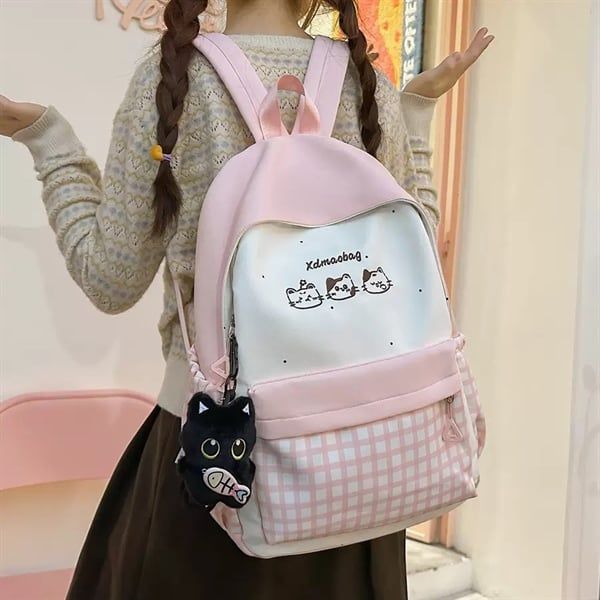  Balo 3 mèo móc khoá mèo bông 