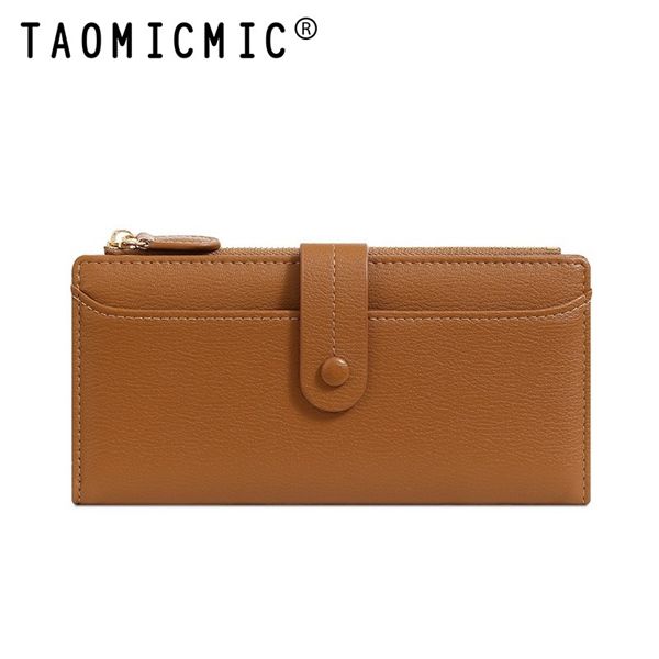  Ví da dài ngăn hở cúc bấm 