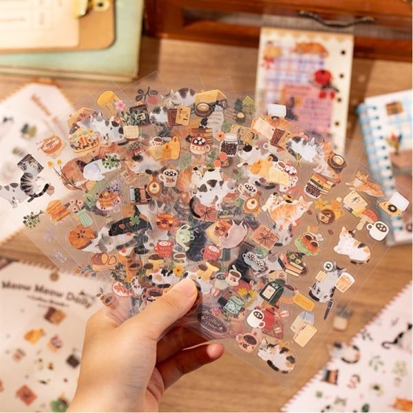  Sticker Meow Meow Daily 2 tờ 