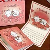  Thiệp dựng trái tim cún love đỏ 