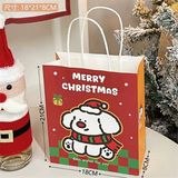  Túi quà quai giấy Cún Giáng Sinh 21x18x8cm 