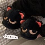  Dép lông mèo mun mặt xị 