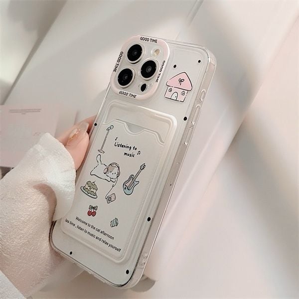  Ốp kẹp thẻ Good Time mèo 