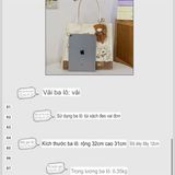  Túi tote cứng vuông Teddy 