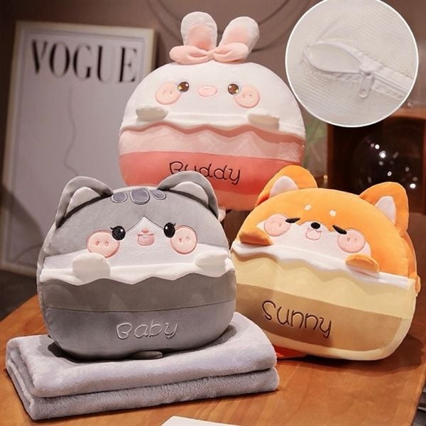  Gối kèm chăn thú baby 40cm 