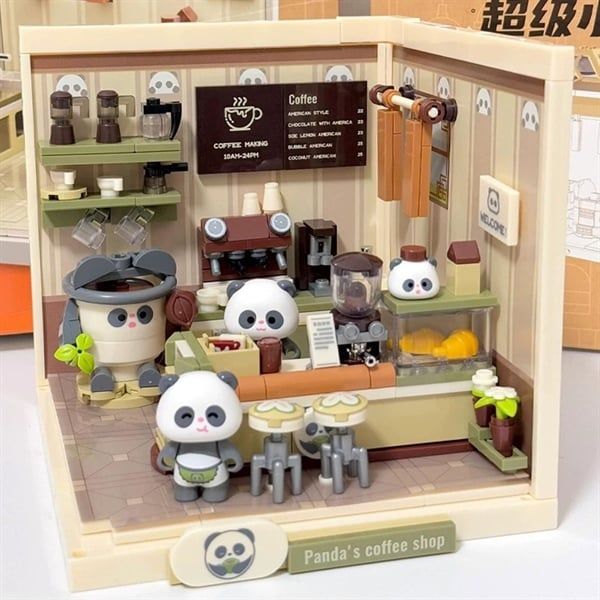  Xếp hình Jaki Panda's Cafe Shop 
