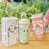  Cốc giữ nhiệt cún Good Luck 