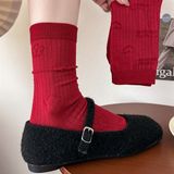  Tất Tom's family tone đỏ hình nổi nhí 