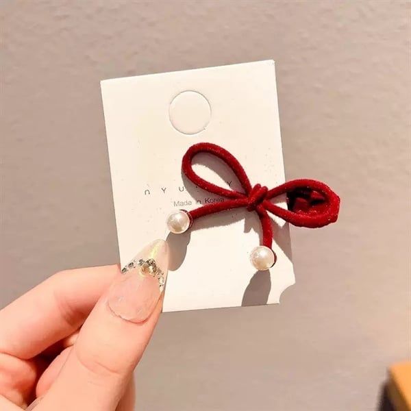  Kẹp nơ nhung form cứng nhỏ 