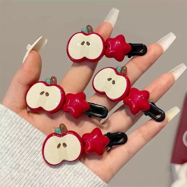  Kẹp tóc táo sao đỏ 