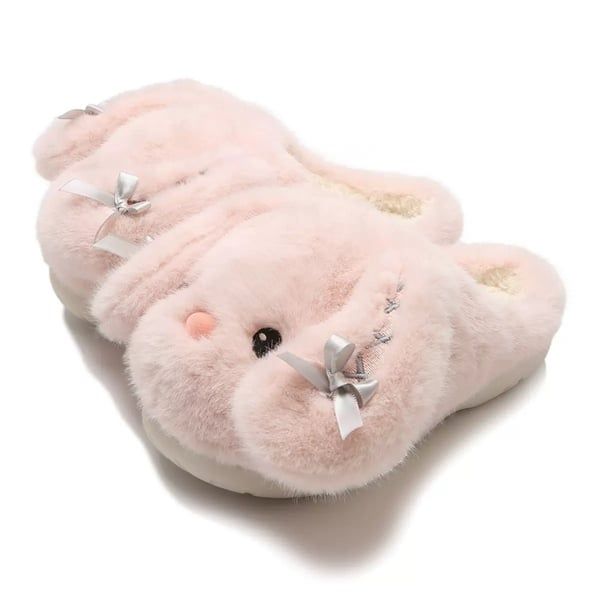  Dép lông thỏ tai dài nơ 