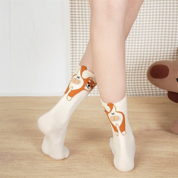  Tất DAMAHOOV Cún bi bông nổi 