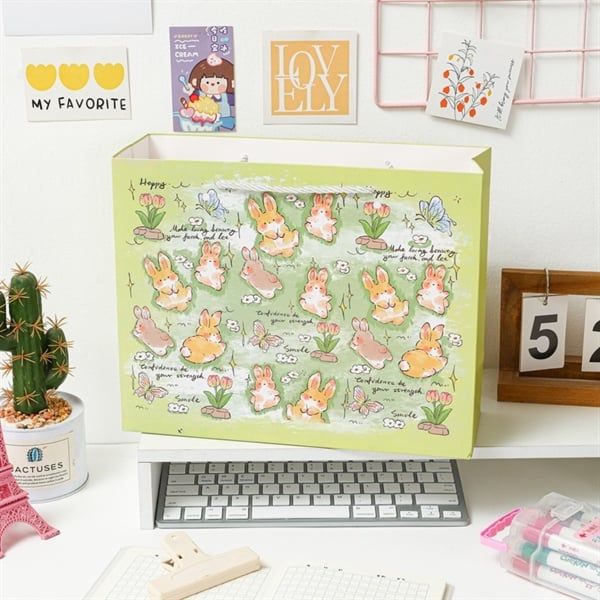  Túi quà thỏ hoa tulip 