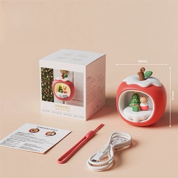  Đèn ngủ quả táo phủ tuyết 