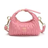  Túi da mini hồng vân thừng 