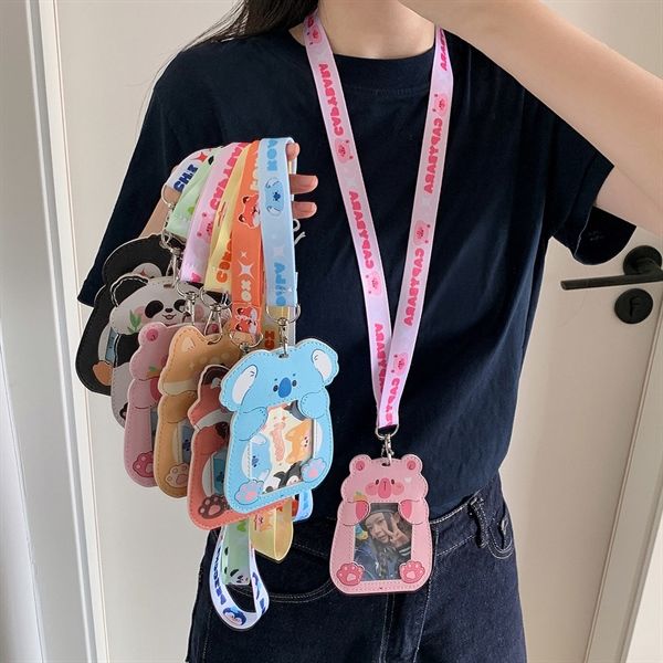  Dây đeo thẻ da Animal 