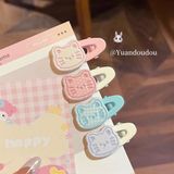  Kẹp bầu dục mặt mèo dễ thương 