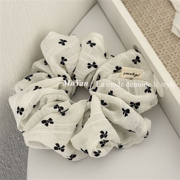  Scrunchies voan nơ đen nhí 