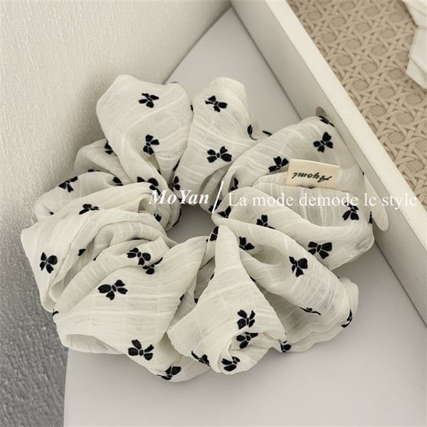  Scrunchies voan nơ đen nhí 