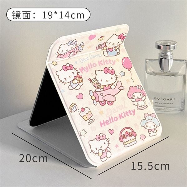  Gương gập Hello Kitty máy bay 20x15cm 