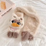  Khăn quàng bông mèo Azukisan ăn cá 