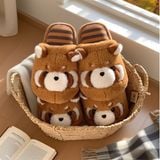  Dép lông gấu trúc đỏ 