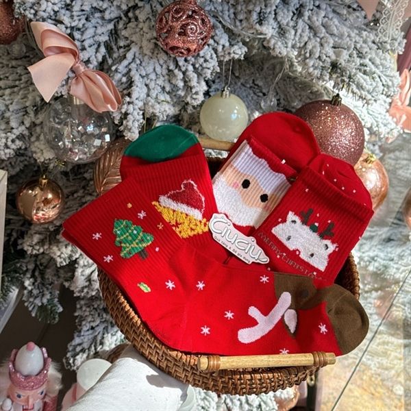  Tất Giáng Sinh bo cổ hộp tam giác 